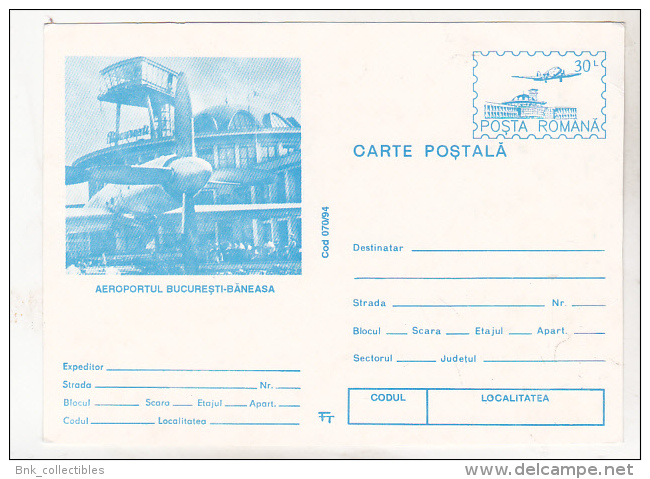 Romania 1994 Uncirculated Postcard - Bucharest Baneasa Airport - Aerodrome