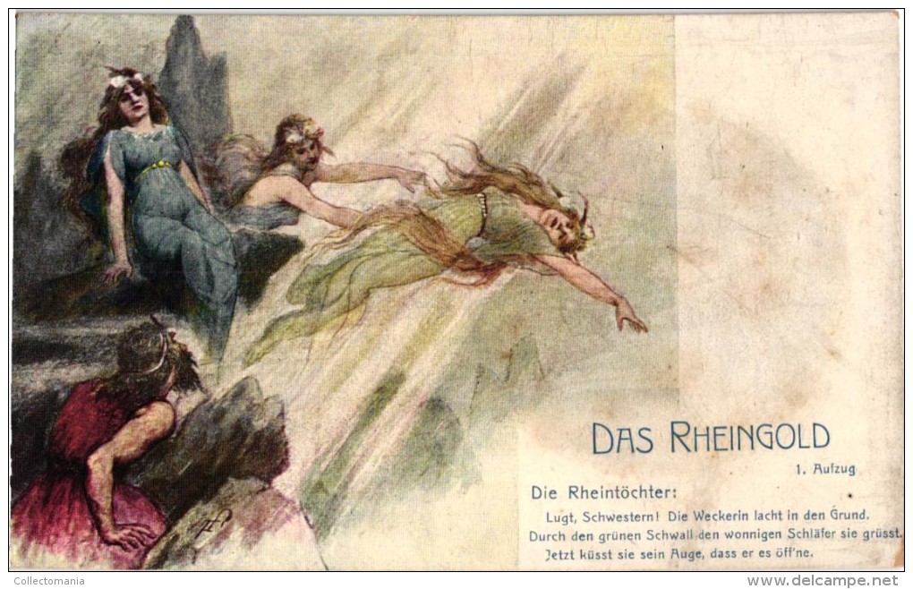 6 Postcards     Opera      Richard Wagner     Das Rheingold       Parsifal     Tannhäuser       Meistersinger - Opéra