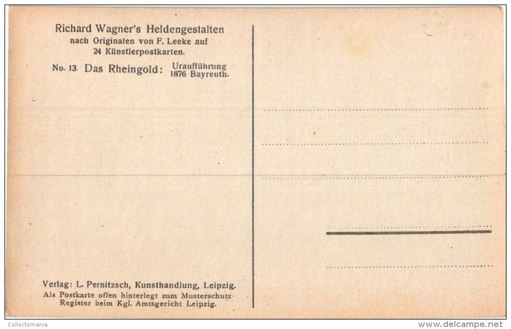 6 Postcards     Opera      Richard Wagner     Das Rheingold       Parsifal     Tannhäuser       Meistersinger