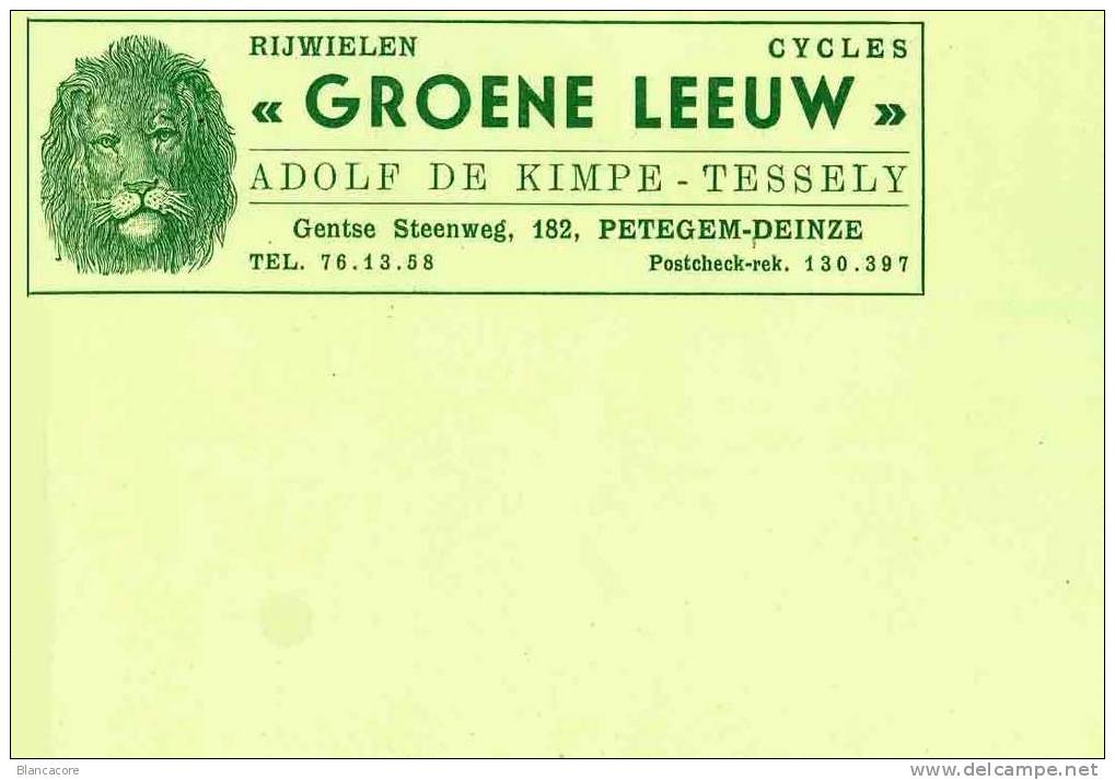 PETEGEM DEINZE / CYCLES - VELOS Cycles GROENE LEEUW Adolphe De Kimpe - Deinze