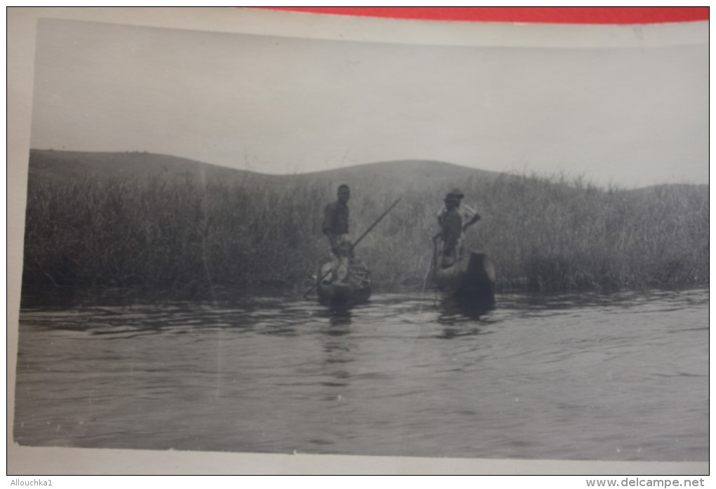 MILITARIA RPPC /CPA SERVICE MILITAIRE QQ PART EN COLONIES FRANCAISE SUR DES PIROGUES  POTOGRAPHIE PHOTO CPPV - Guerre, Militaire