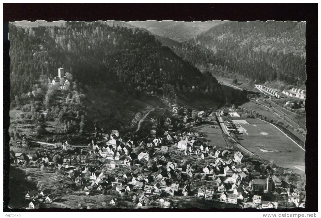 CPSM Neuve Allemagne Burg Liebenzell / Schwarzwald Vue Aérienne - Autres & Non Classés