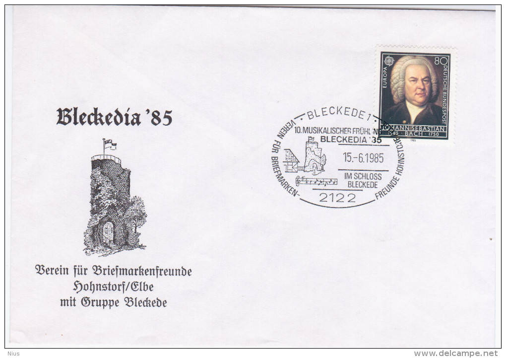 Germany Deutschland 1985 FDC Bach Composer Compositeur Komponist Music Musik, Canceled In Bleckede - 1981-1990