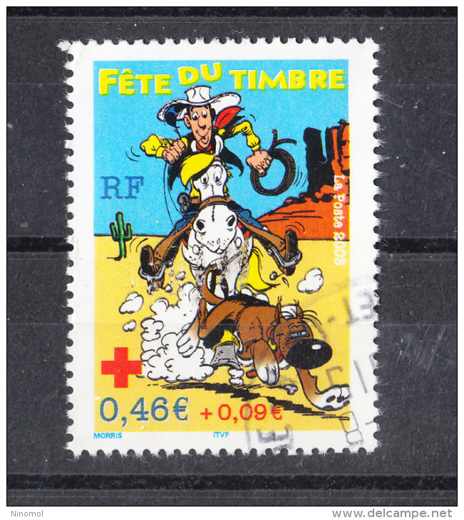 Francia    -    2003.  For  Red Cross. Lucky Luke  Cartoon Characters. Day Of Philately. - Croce Rossa