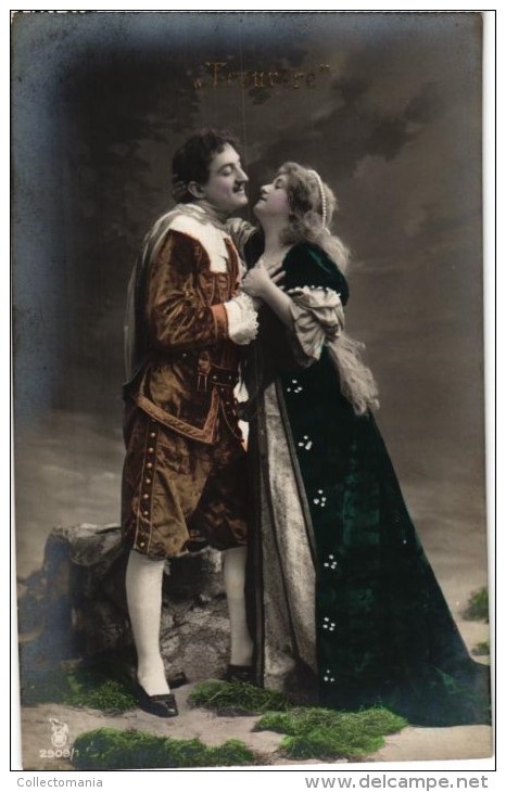 6  Postcards Opera  Il Trovatore         Trouvere   The Troubadour      Giuseppe Verdi       Real Photo Coloured - Opéra