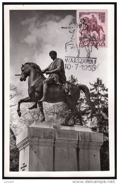 07 Maximum Card - Warsaw Monumentts, Prince Joseph Poniatowski On The Horse - Maximumkaarten