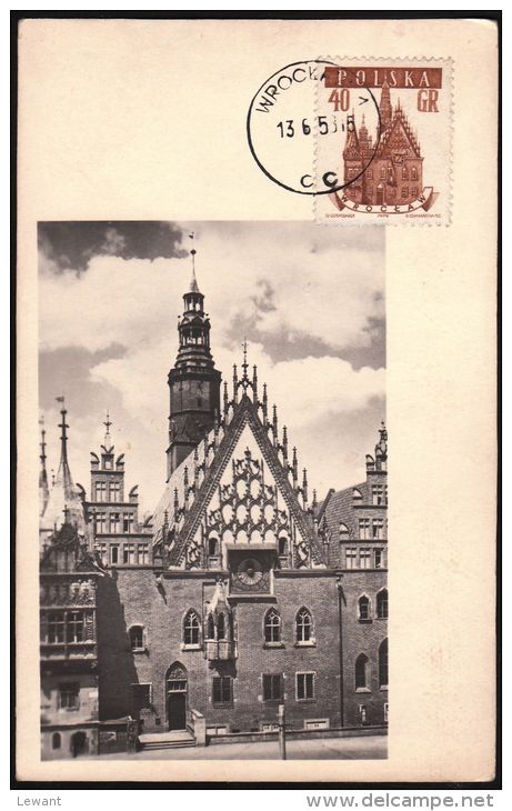 33 Maximum Card - Town Halls - Wroclaw - ARCHITECTURE - Tarjetas Máxima