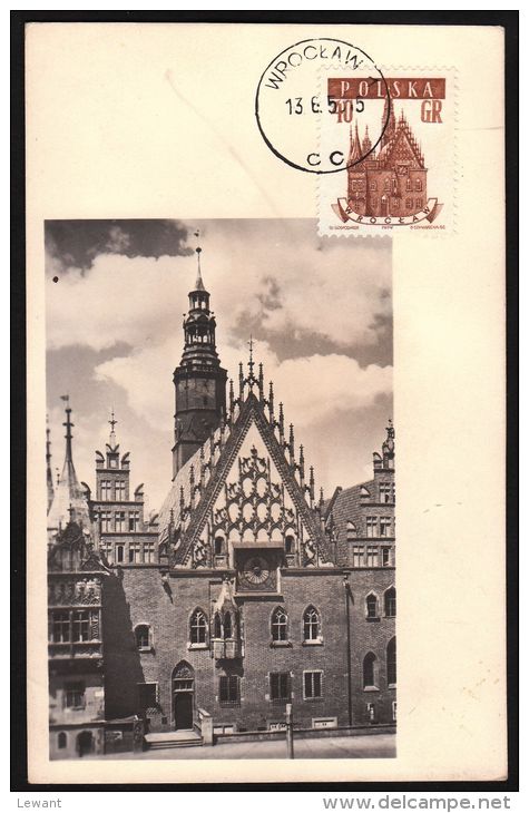 34 Maximum Card - Town Halls - Wroclaw - ARCHITECTURE - Tarjetas Máxima