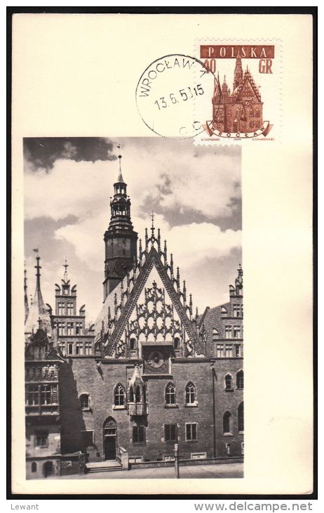 35 Maximum Card - Town Halls - Wroclaw - ARCHITECTURE - Tarjetas Máxima