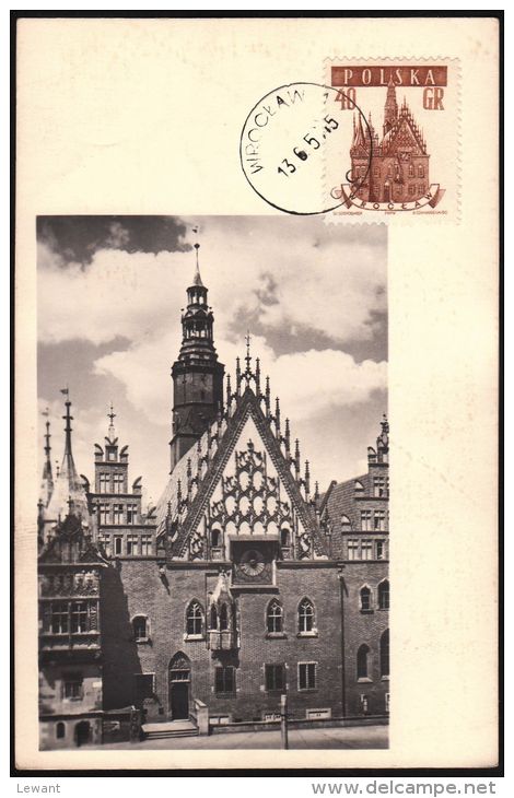 36 Maximum Card - Town Halls - Wroclaw - ARCHITECTURE - Tarjetas Máxima