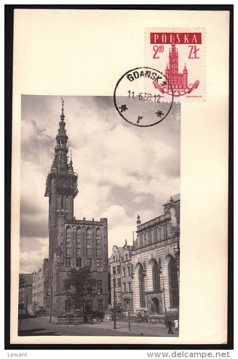 41 Maximum Card - Town Halls - Gdansk - ARCHITECTURE - Tarjetas Máxima