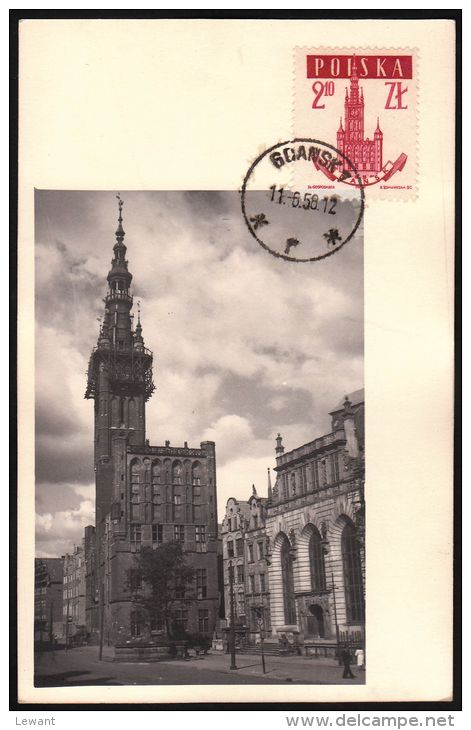 44 Maximum Card - Town Halls - Gdansk - ARCHITECTURE - Tarjetas Máxima