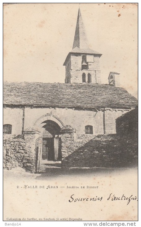 Valle De Aran  - Iglesia De Bosost  - Scan Recto-verso - Lérida