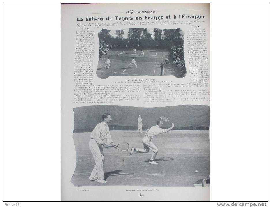 1903 AERONAT LEBAUDY / DE CALAIS A DOUVRES DERRIERE UN CERF VOLANT / MOTOCYCLE CLUB / LA VIE AU GRAND AIR - Autres & Non Classés