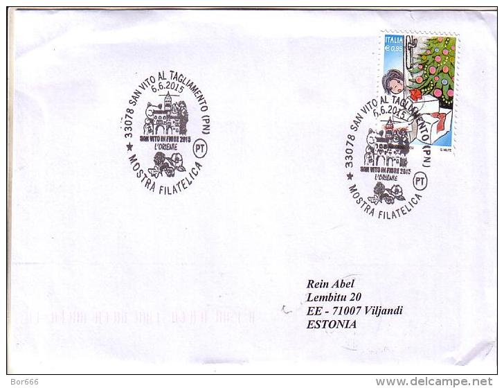 GOOD ITALY Postal Cover To ESTONIA 2015 - Good Stamped: Christmas - 2011-20: Used