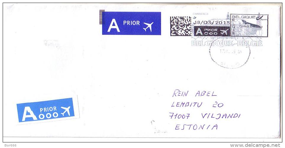 GOOD BELGIUM Postal Cover To ESTONIA 2015 - Postage Paid - Covers & Documents