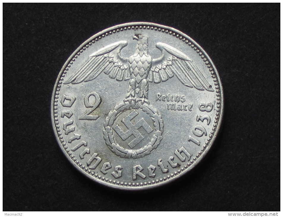 2 Deutches Reichsmark 1938 E - Allemagne -Germany Third Reich **** EN ACHAT IMMEDIAT **** - 2 Reichsmark