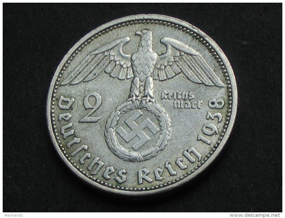 2 Deutches Reichsmark 1938 D - Allemagne -Germany Third Reich **** EN ACHAT IMMEDIAT **** - 2 Reichsmark