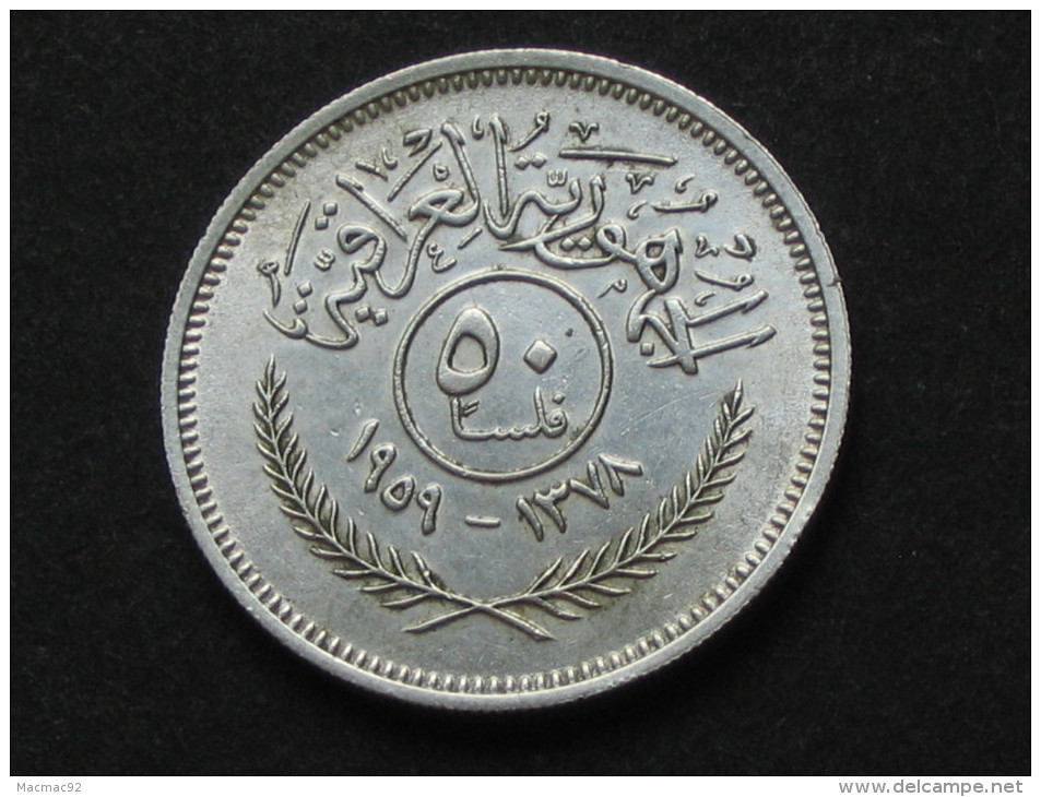 IRAQ -50 Fils 1959 - Silver **** EN ACHAT IMMEDIAT **** - Iraq