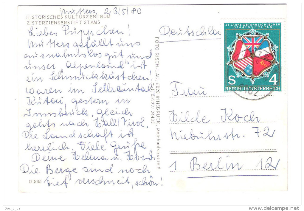 Österreich - Zisterzienserstift Stams - Kirche  Church - Nice Stamp - Stams