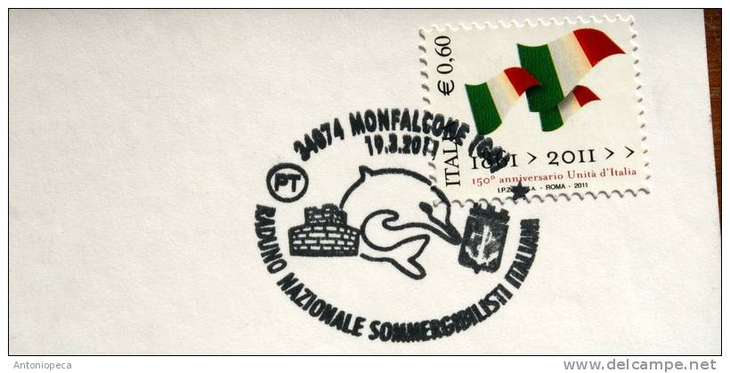 ITALIA CARTOLINA MAX 2011 OBLITERAZIONE RADUNO NAZIONALE SOMMERGIBILISTI ITALIANI - Maximum Cards