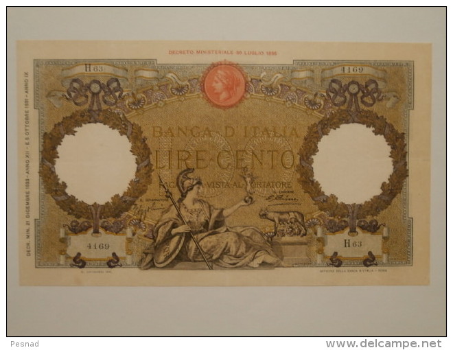 100 Lire Aquila Romana  D.M. 21-12-1933 Conservazione Come Da Foto (visto E Piaciuto) - 100 Lire