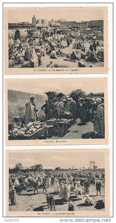 Rare Lot De 14 CPA " Au Maroc" De La Compagnie Générale Transatlantique CGT Auto-Circuit Nord Africain Marchands Métiers - Meknès