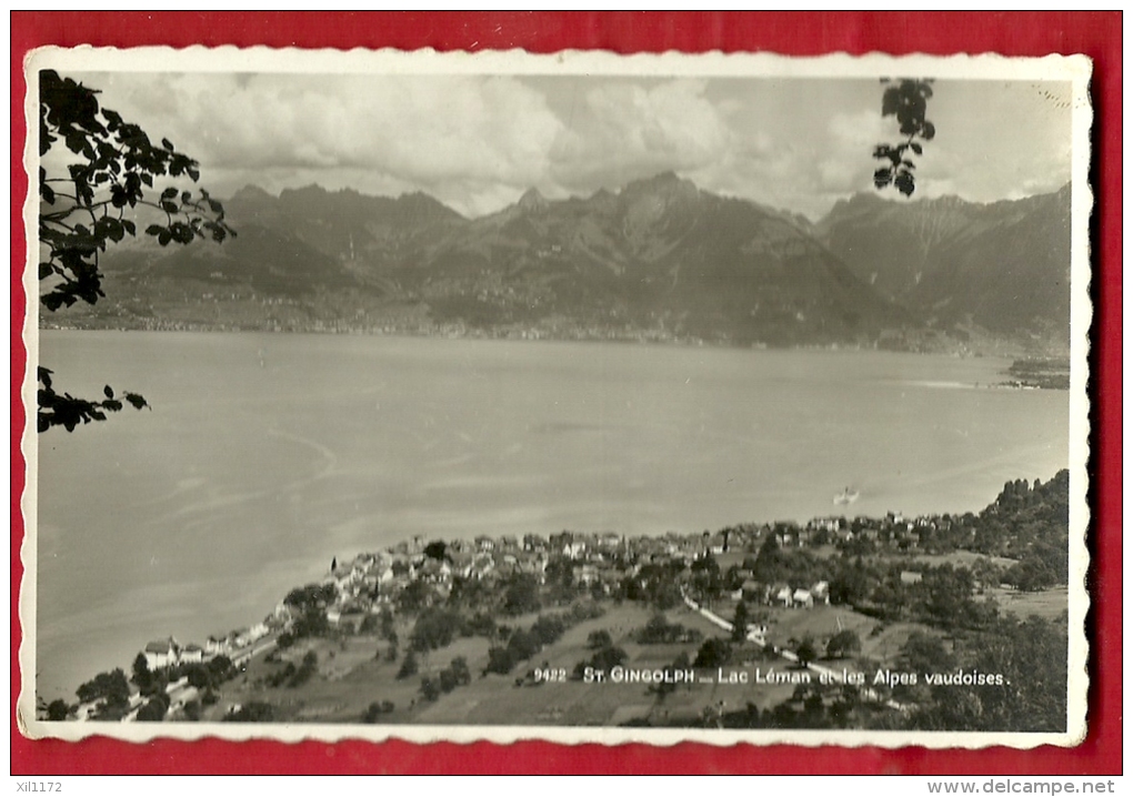 EZS-08 Saint-Gingolph St.-Gingolf  Lac Léman, Vue Générale. Circulé Sous Enveloppe En 1941 - Saint-Gingolph