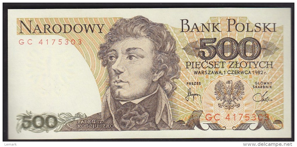 Poland 500 Zlotych 1982 P145d UNC - Poland