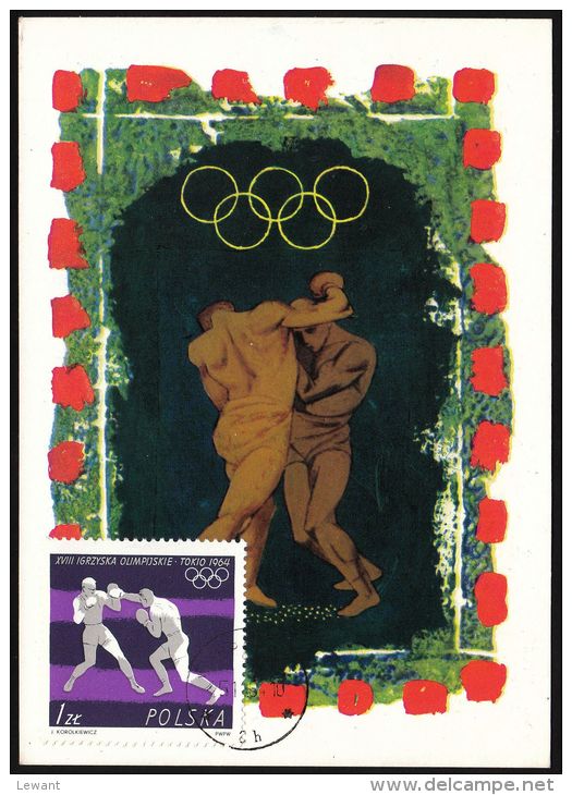 59 Maximum Card 18th Olympic Games, Tokyo, Boxing - Cartes Maximum