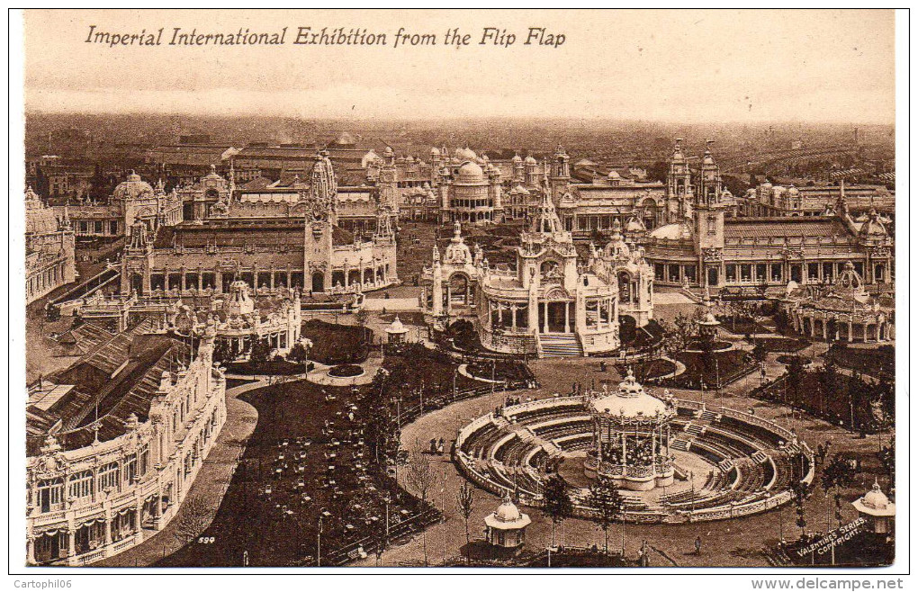 - ANGLETERRE - CPA Vierge Imperial International Exhibition LONDON 1909 From Flip Flap - - Autres & Non Classés