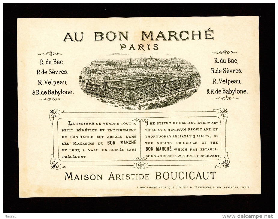 Au Bon Marché,  Chromo Grand Format Lith. J. Minot MI12, Enfants, Les Moissoneurs, été, Blés - Au Bon Marché