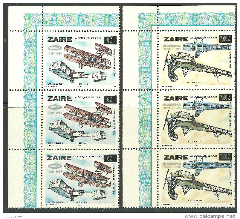 Congo-Kinshasa Neufs Sans Charniére, Surharger, Sans Gomme, MINT NEVER HINGED, HISTORY OF AVIATION, SURCHAR, WITHOUT GUM - Mint/hinged