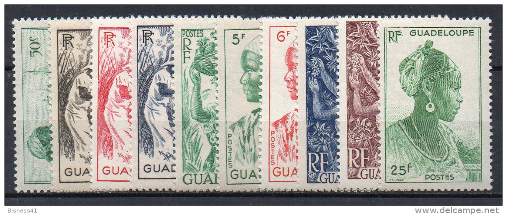 1/ Guadeloupe Entre N° 199 à 212  Neuf  XX  , Cote : 22,00 € , Disperse Trés Grosse Collection ! - Neufs