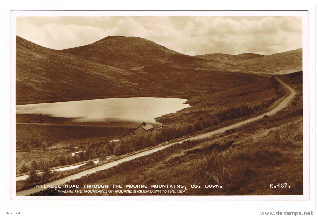 RB 1050 - Real Photo Postcard - Kilkeel Road Through Mourne Mountains County Down Ireland - Down
