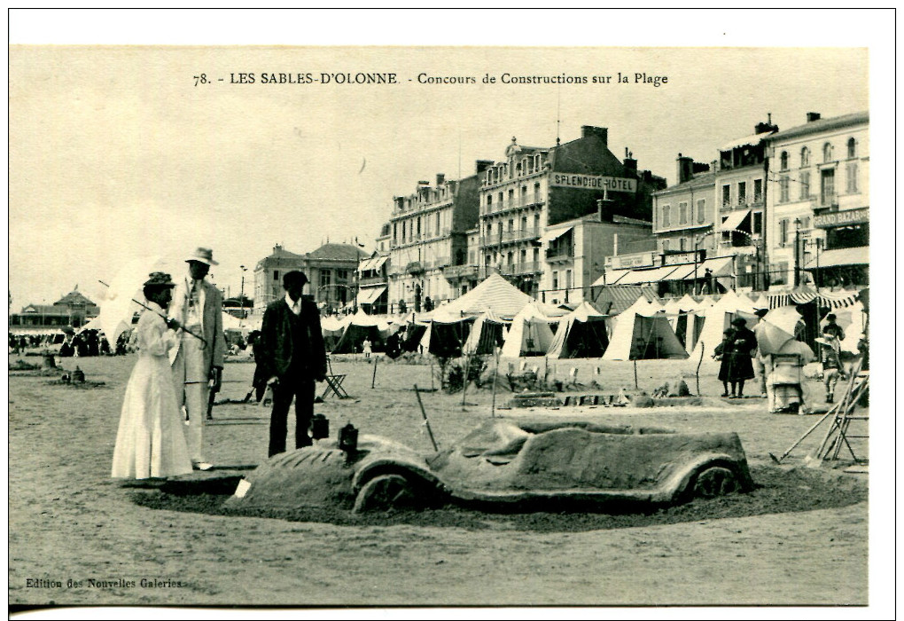 85 Vendée -Non Circuléé-  Les Sables D'olonne - Concours De Constructions Sur La Plage - Sables D'Olonne