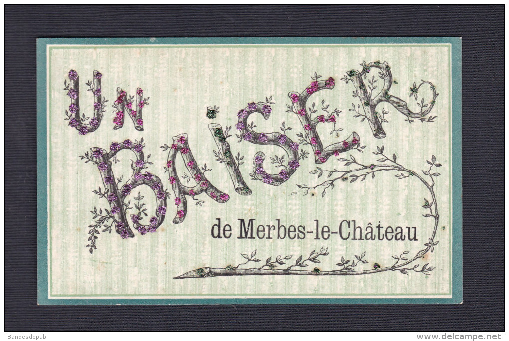 Un Baiser De MERBES LE CHATEAU  ( Paillettes ) - Merbes-le-Château