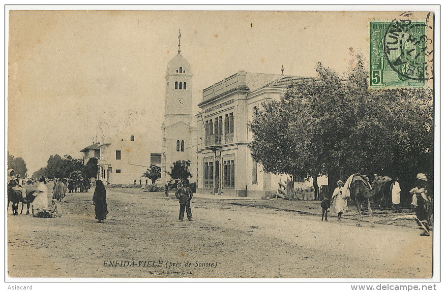 Enfidaville Pres De Sousse  Cachet Train Sousse A Tunis - Tunisia