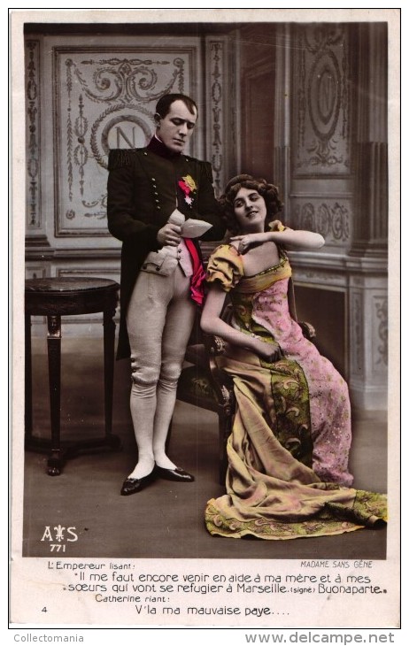5 Postcards Operetta  Opera Madame Sans Gêne     Cayherine       Lefebvre     L 'Empereur  Real Photo - Opera