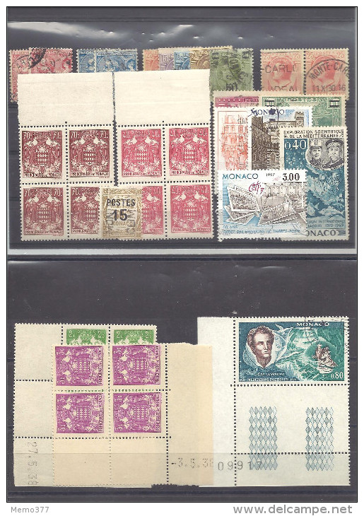 MONACO --==-- MONTE CARLO --==-- PETIT LOT DE 104 TIMBRES OBLITERES - Collezioni & Lotti