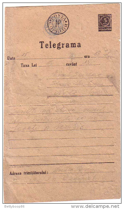TELEGRAMS CHILDREN POST 198_ ROMANIA - Collections