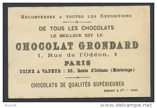 Chocolat Grondard, Chromo, Thème Péchés Capitaux, L'envie, Lith. Romanet - Autres & Non Classés
