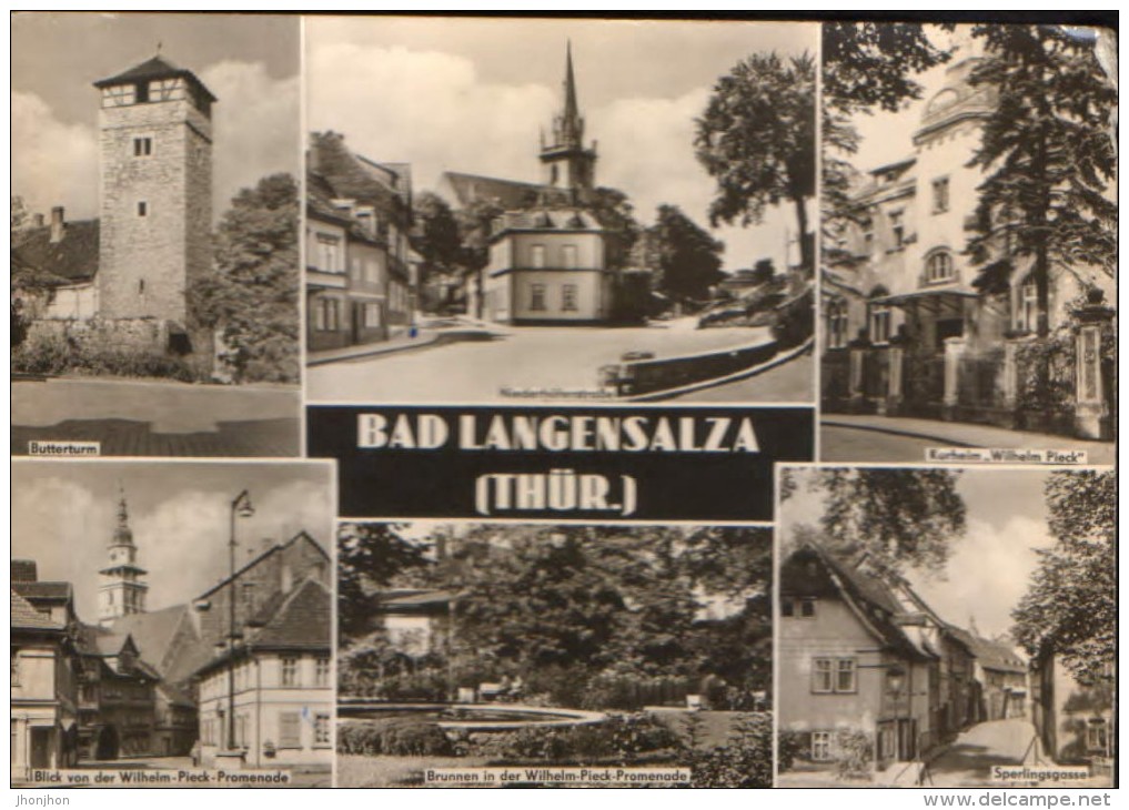 Deutschland - Postcard  Written - Bad Langensalza - Collage Of Images - 2/scans - Bad Langensalza