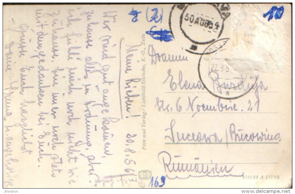 Deutschland - Postcard Circulated In 1956 - Bad Langensalza - Muhlhausse Strasse - 2/scans - Bad Langensalza