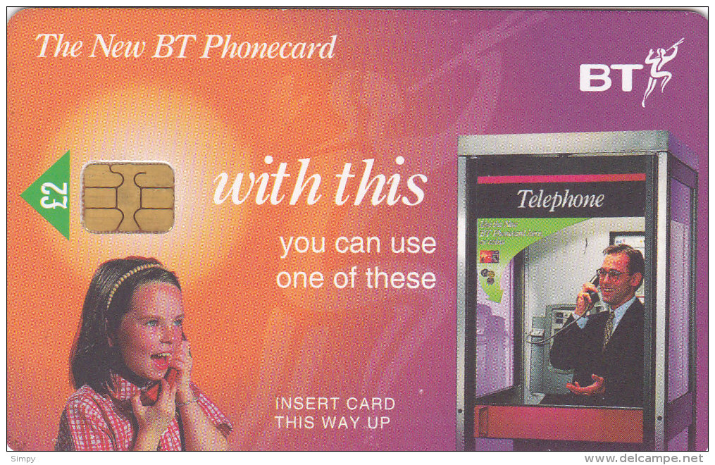 ENGLAND Phonecard With Chip  Phone Booths / Girl   2£ - Autres - Europe