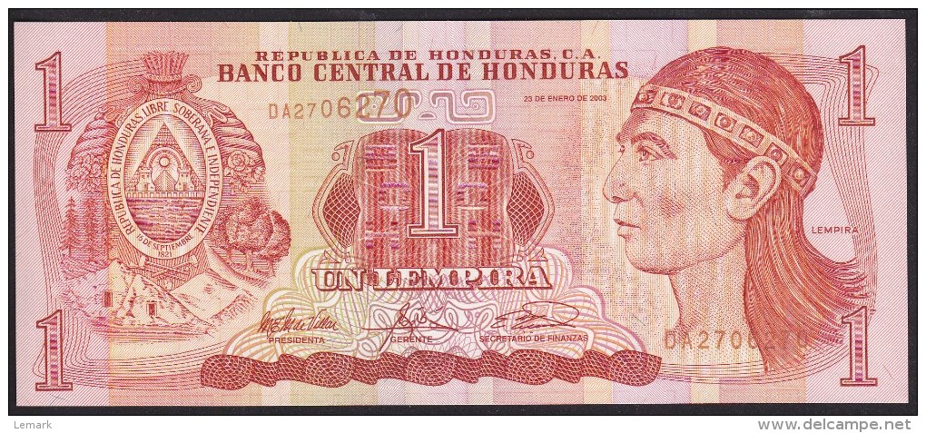 Honduras 1 Lempiras 2003 P84c UNC - Honduras