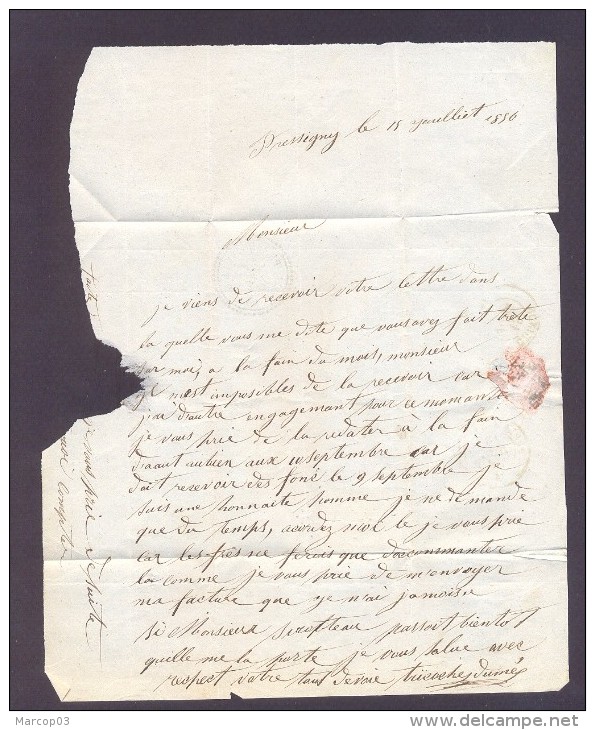 INDRE ET LOIRE 37 PRESSIGNY LE GRAND LAC  Tad 22 Du 17/07/1856 PC 2576 Sur N° 14 (bleu Foncé Touché) SUP Ind19 - 1849-1876: Periodo Clásico