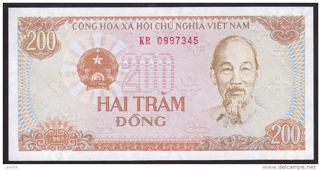 Vietnam 200 Dong 1987 P100 UNC - Vietnam