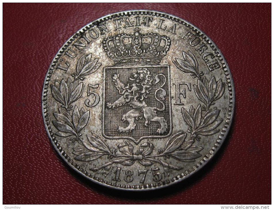 Belgique - 5 Francs Leopold II 1875 2269 - 5 Frank