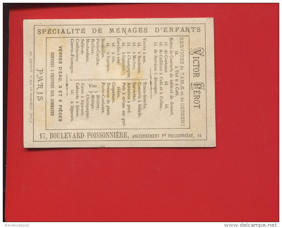 PARIS VICTOR PEROT  VAISSELLE SERVICE TABLE DESSERT  MENAGES DINETTE ENFANT CHROMO IMP CAPITAINE - Other & Unclassified